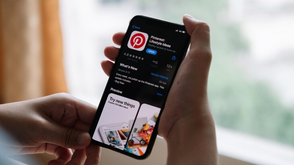 pinterest app for social media marketing