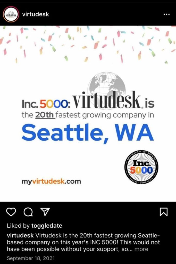 virtudesk inc 5000 50 social media content ideas