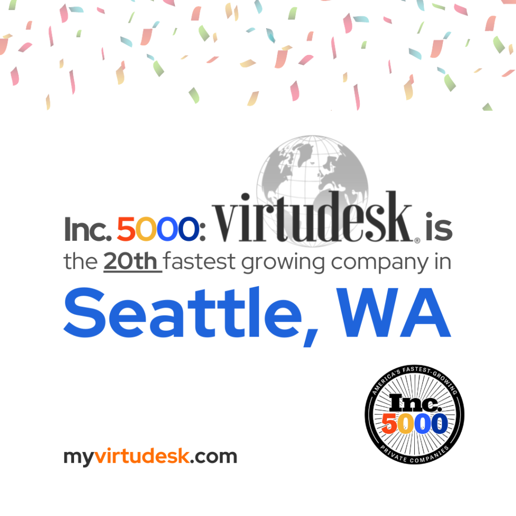 inc 5000 recognizes virtudesk growth 2021 USA